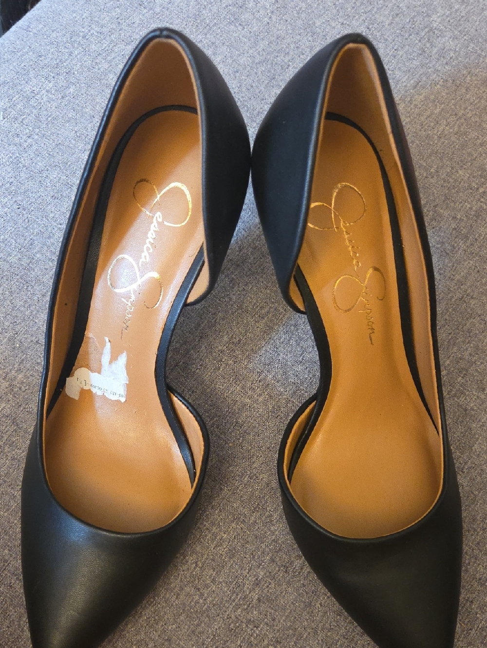 Jessica Simpson Black Pointed D'Orsay Heels